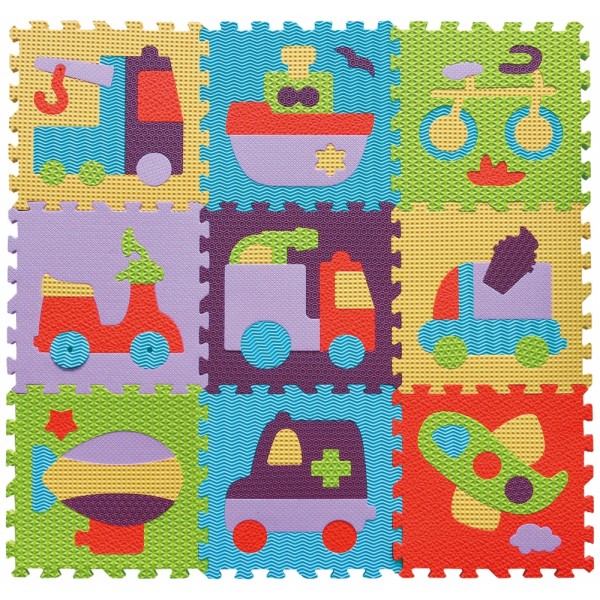 Детский игровой коврик-пазл «Быстрый транспорт» GB-M129V2 Baby Great
