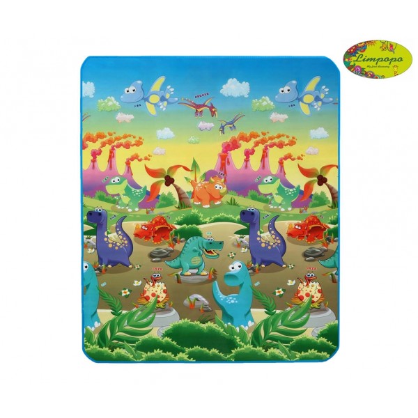 Детский двухсторонний коврик "Динозавры и Подводный мир", 150х180 см LP013-150