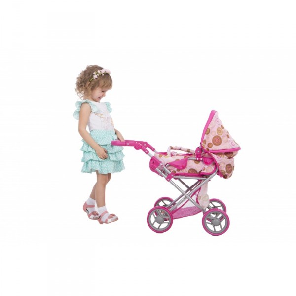 Детская коляска 2 в 1 с люлькой «Mary», розовая 9346P TODSY