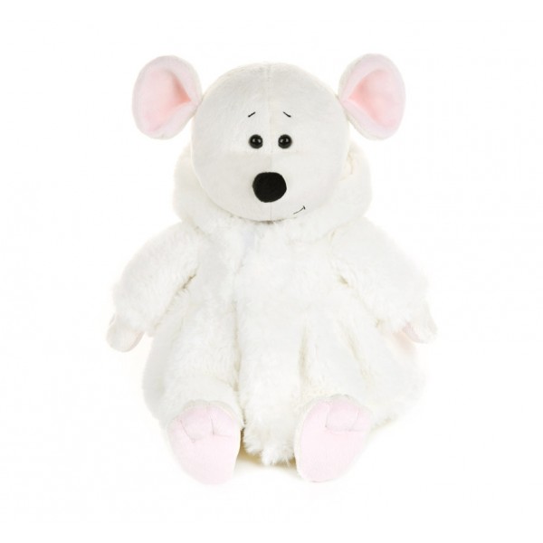 Мышка Рафаэлла в белой шубке, 21 см MT-MRT021922-21 Maxi Toys