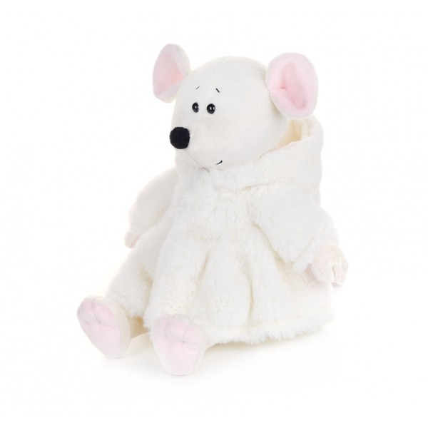 Мышка Рафаэлла в белой шубке, 21 см MT-MRT021922-21 Maxi Toys
