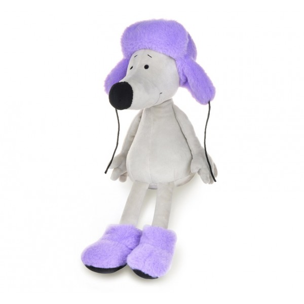 Мышонок Носатик в меховой шапке и валенках, 23 см MT-MRT021923-23 Maxi Toys