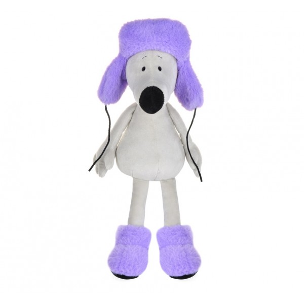 Мышонок Носатик в меховой шапке и валенках, 23 см MT-MRT021923-23 Maxi Toys