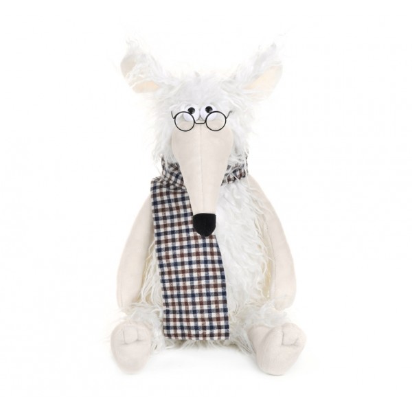 Мышонок Пушистик с шарфом в клеточку, 28 см MT-MRT021929-28 Maxi Toys