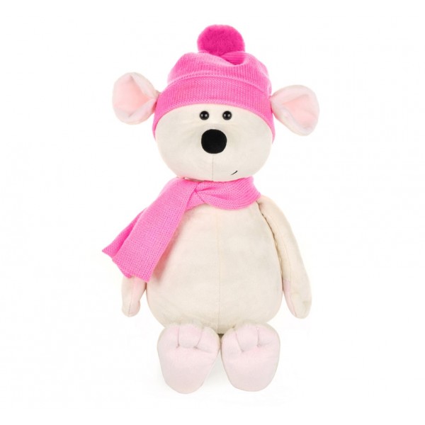 Мышка Пинки с шарфом и шарфиком, 28 см MT-MRT021917-28 Maxi Toys