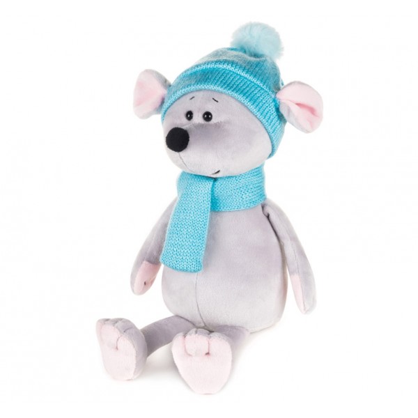 Мышонок Блу с шарфом и шапкой, 28 см MT-MRT021919-28 Maxi Toys