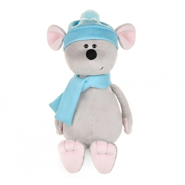 Мышонок Блу с шарфом и шапкой, 28 см MT-MRT021919-28 Maxi Toys