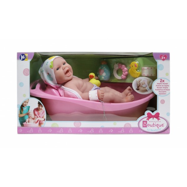Пупс Ньюборн с ванночкой и аксессуарами, 33 см JC18370 JC Toys