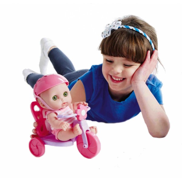 Пупc Мими на велосипеде, 22 см JC16978 JC Toys