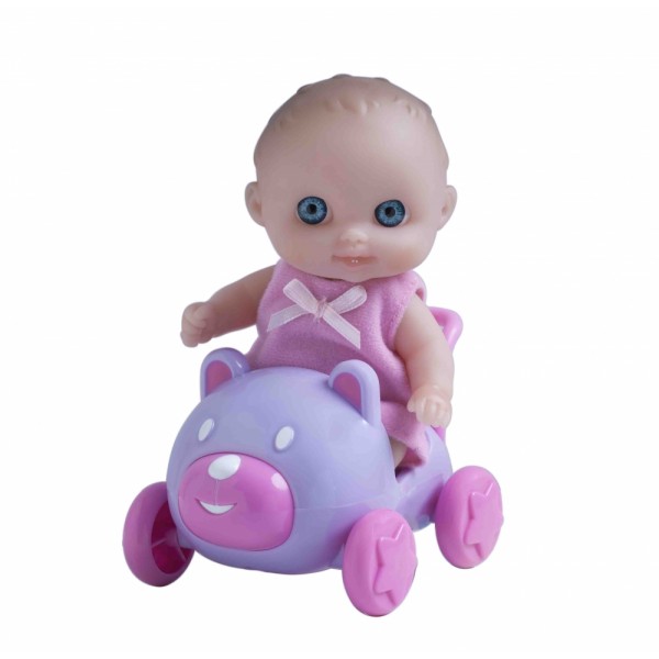 Пупс-малыш с машинкой, 13 см JC16912-7 JC Toys