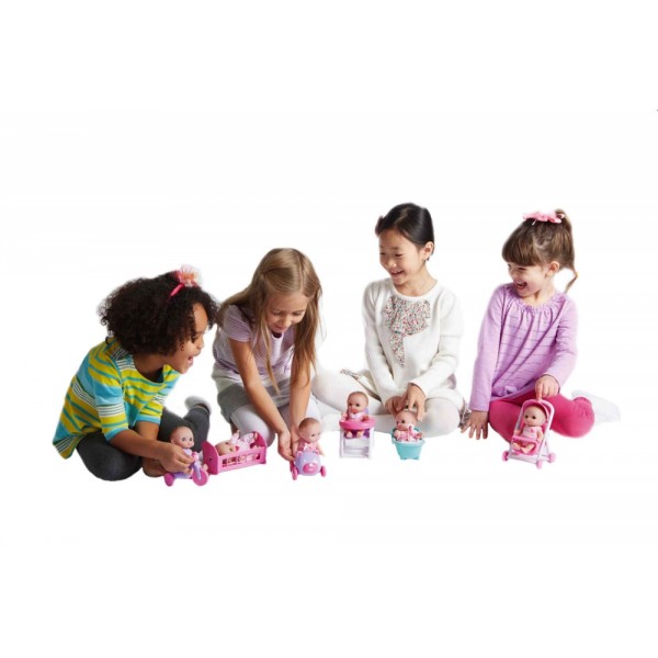 Пупс-малыш с машинкой, 13 см JC16912-7 JC Toys