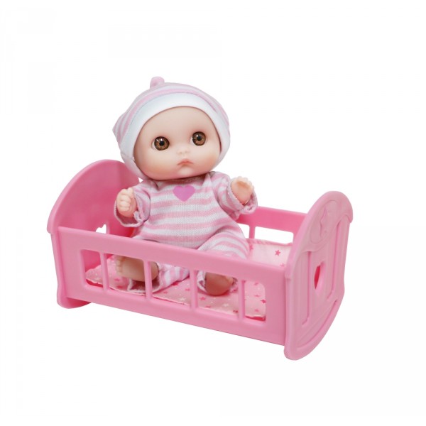 Пупс-малыш с кроваткой, 13 см JC16912-6 JC Toys