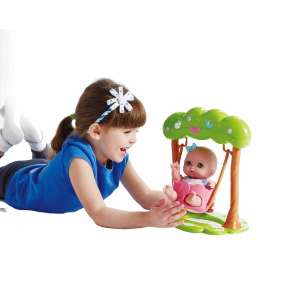 Пупс на качели, Биби, 22 см JC16964-1 JC Toys