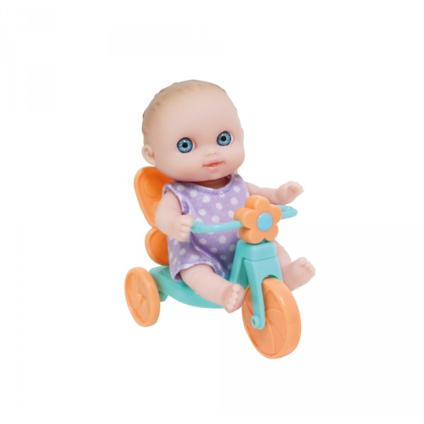 Пупс-малыш с велосипедом, 13 см JC16912-5 JC Toys