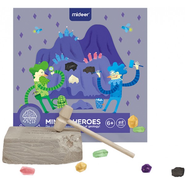 Детский игровой набор Юный археолог, драгоценные камни Mideer в поисках сокровищ MD0127