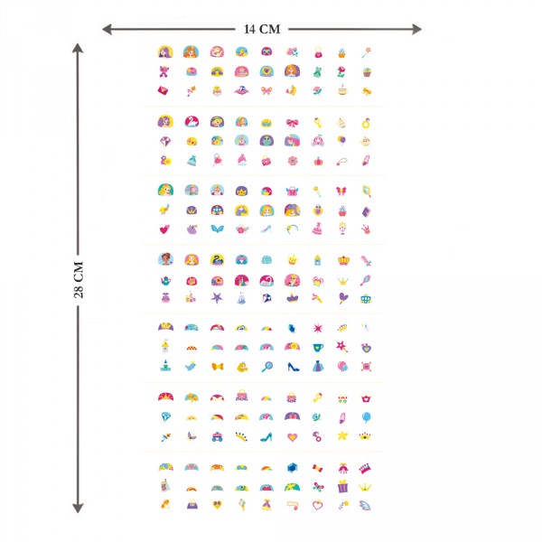 Набор наклеек на тело и ногти "Принцессы", 260 наклеек NA218206 Avenir