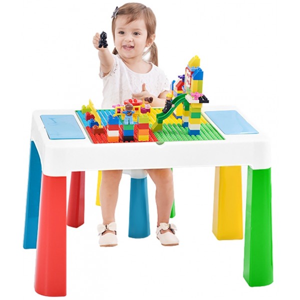 Детский многофункциональный столик Poppet Колор Блу 5 в 1 и стульчик PP-002B