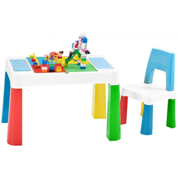 Детский многофункциональный столик Poppet Колор Блу 5 в 1 и стульчик PP-002B