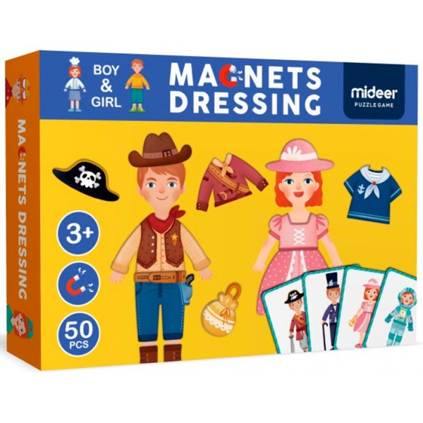 Магнитная книга-игра "Одежда для мальчиков и девочек", 50 частей Mideer MD1039