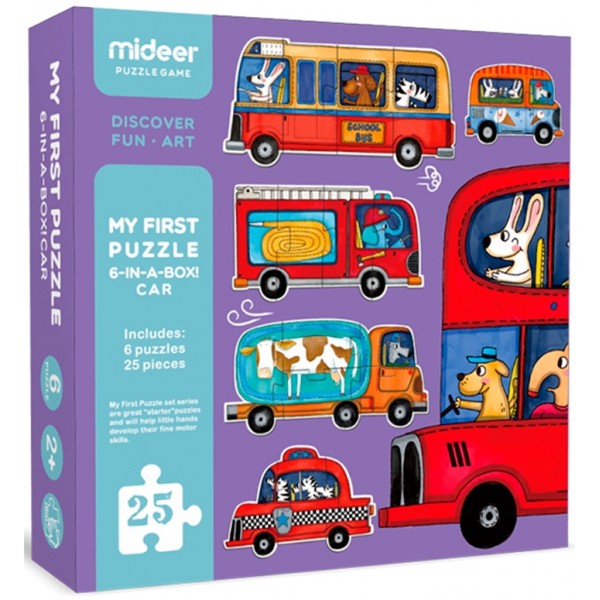 Пазл-игра Мой первый транспорт, 25 частей Mideer MD0077
