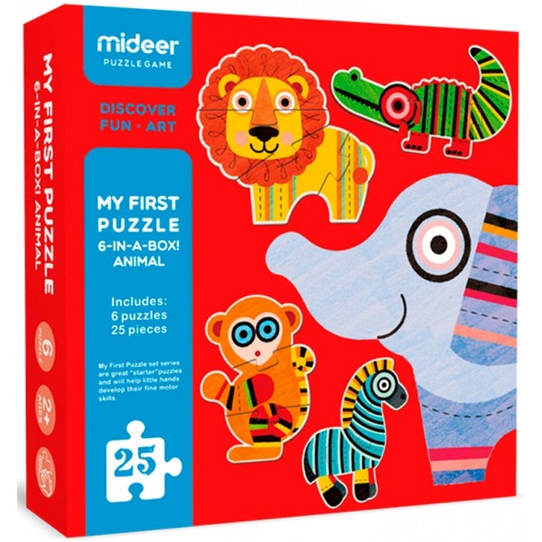 Пазл-игра Мои первые животные, 25 частей Mideer MD0078