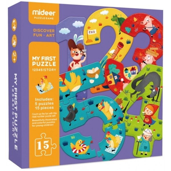 Пазл-игра Мои первые цифры, 15 частей Mideer MD3030
