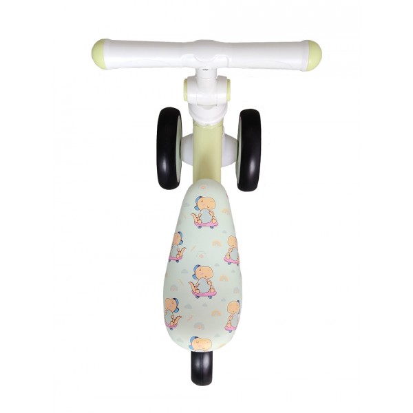 Детский трёхколёсный беговел POPPET «Динозавр Спайки Скейтс», светло-оливковый PP-1606G