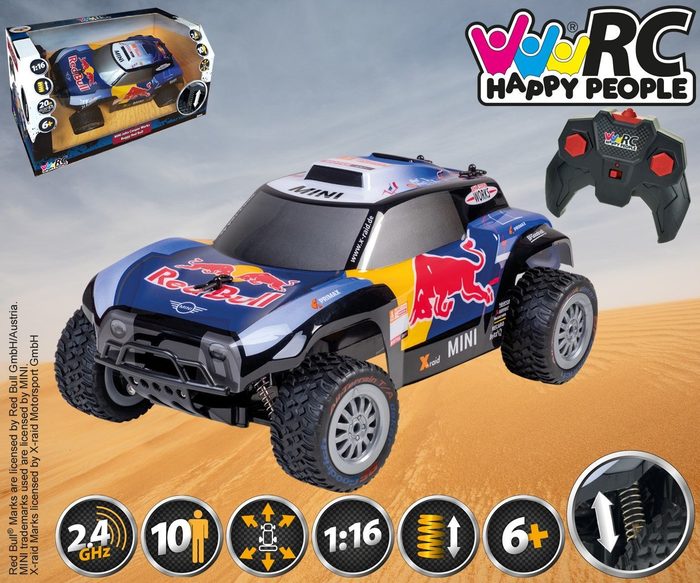 Машина на радиоуправлении Happy People RED BULL X-raid MINI JCW Buggy 2.4 ГГц  H30045