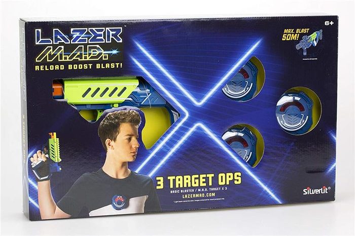 Игрушечное оружие Silverlit Lazer M.A.D. Тренировочный набор (1 бластер, 3 мишени) LM-86846