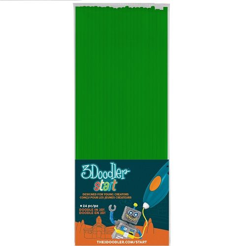 Набор стержней для 3D-ручки (зеленый, 24 шт) 3DS-ECO07-GREEN-24