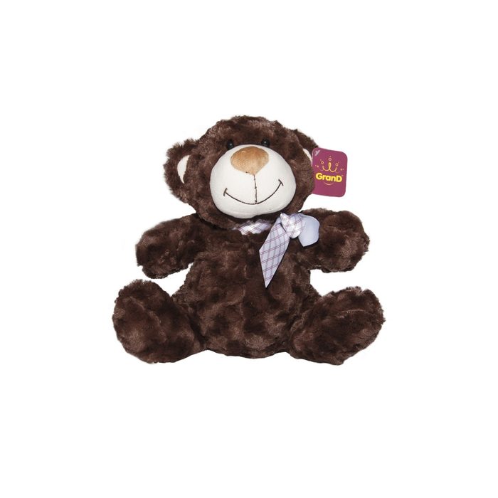 Мягкая игрушка - Медведь (коричневый, с бантом, 25 cm) 2502GMB